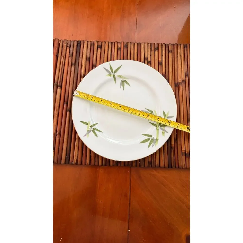 Narumi Japan Bamboo Fine China Dinner Plates 10.5 